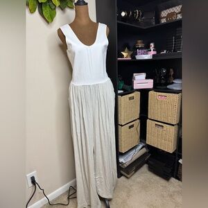 NWT Elegant White and Cream Jumpsuit
